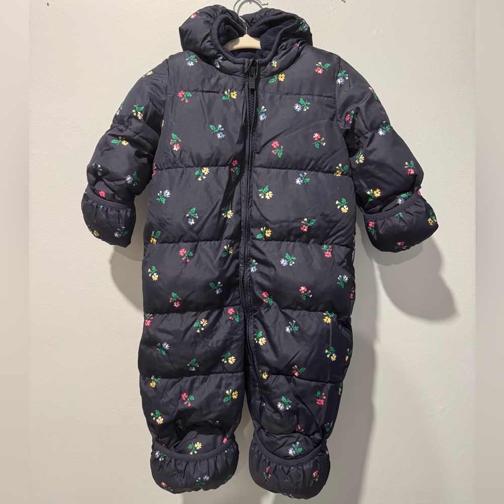 Baby Gap Snowsuit Bunting 6-12m Baby Girl Floral